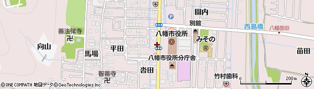 八幡市役所前周辺の地図