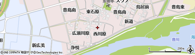 愛知県新城市豊島（西川原）周辺の地図