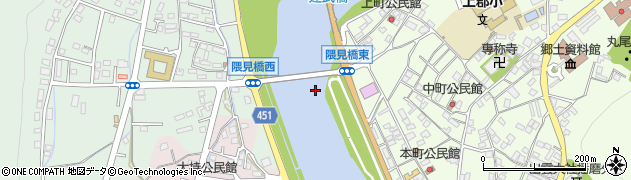 隈見橋周辺の地図