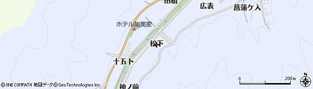 愛知県岡崎市鉢地町（松下）周辺の地図