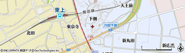 愛知県新城市川田（下側）周辺の地図