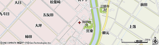 愛知県西尾市上永良町（宮西）周辺の地図