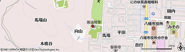 京都府八幡市八幡馬場88周辺の地図