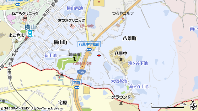 〒669-1524 兵庫県三田市八景町の地図