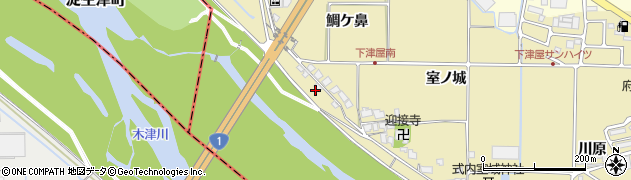 京都府久御山町（久世郡）下津屋（鯛ケ鼻）周辺の地図