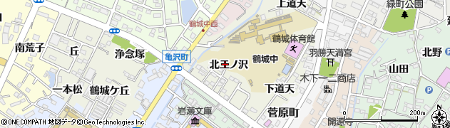 愛知県西尾市鶴城町周辺の地図