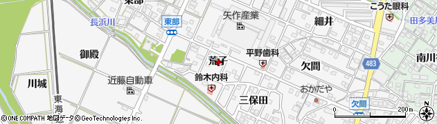愛知県額田郡幸田町菱池荒子周辺の地図