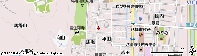 京都府八幡市八幡馬場6周辺の地図