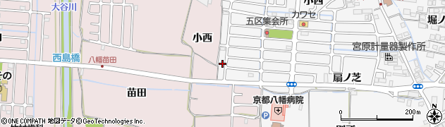 京都府八幡市川口西扇30周辺の地図