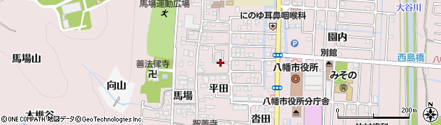 京都府八幡市八幡（平田）周辺の地図