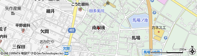 愛知県幸田町（額田郡）大草（南川後）周辺の地図