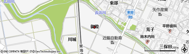 愛知県幸田町（額田郡）菱池（御殿）周辺の地図