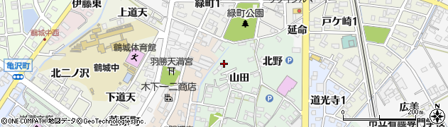 愛知県西尾市道光寺町山田7周辺の地図