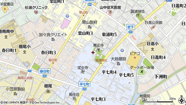 〒447-0884 愛知県碧南市平七町の地図