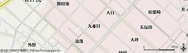 愛知県西尾市上永良町（九斗目）周辺の地図