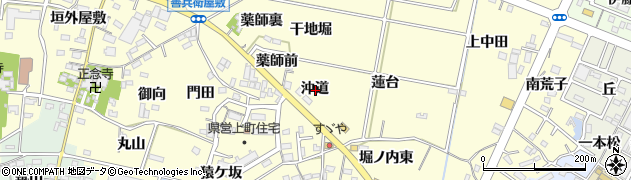 愛知県西尾市上町沖道周辺の地図