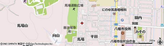 京都府八幡市八幡馬場44周辺の地図