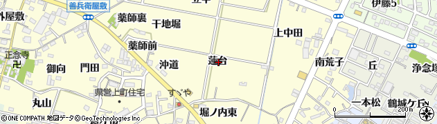 愛知県西尾市上町蓮台周辺の地図