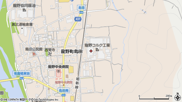 〒679-4121 兵庫県たつの市龍野町島田の地図
