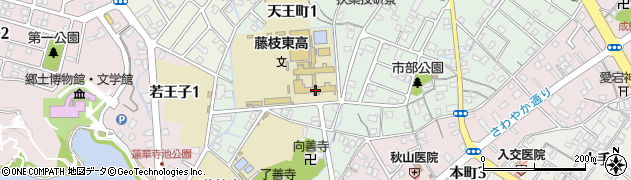 静岡県立藤枝東高等学校周辺の地図