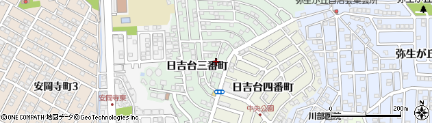 大阪府高槻市日吉台三番町周辺の地図