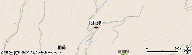愛知県新城市黒田北貝津周辺の地図