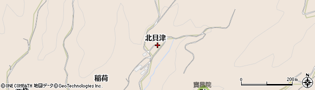愛知県新城市黒田（北貝津）周辺の地図