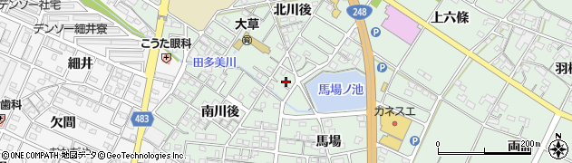 愛知県額田郡幸田町大草北川後40周辺の地図