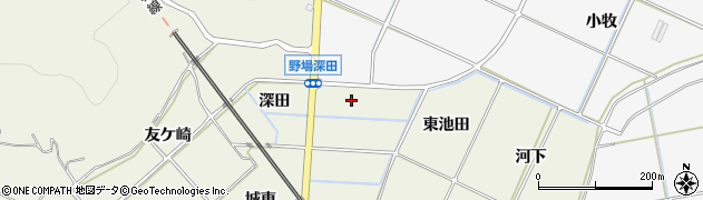 愛知県額田郡幸田町野場西池田周辺の地図