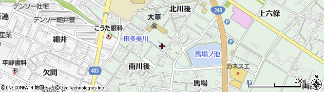 愛知県額田郡幸田町大草北川後43周辺の地図