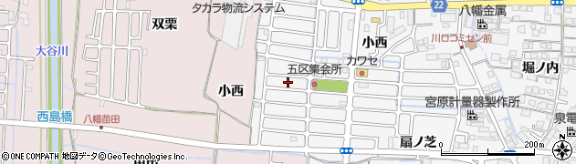 京都府八幡市川口西扇18周辺の地図