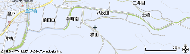 愛知県豊川市萩町（横山）周辺の地図