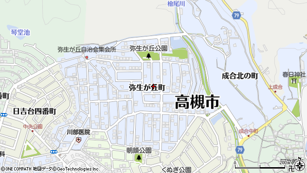 〒569-1021 大阪府高槻市弥生が丘町の地図