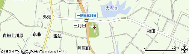 愛知県新城市一鍬田（三月日）周辺の地図