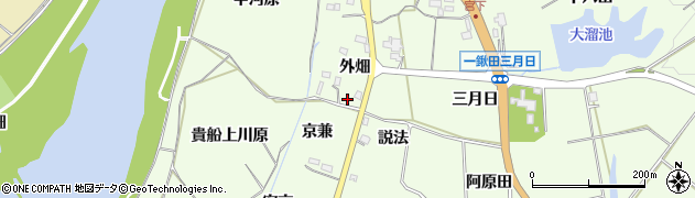 愛知県新城市一鍬田外畑21周辺の地図