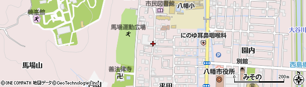 京都府八幡市八幡今田周辺の地図