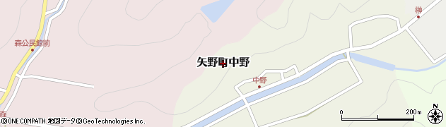 兵庫県相生市矢野町中野周辺の地図