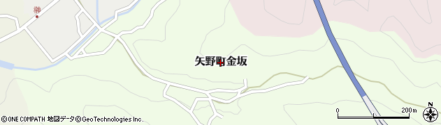 兵庫県相生市矢野町金坂周辺の地図