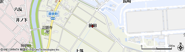 愛知県西尾市貝吹町（前田）周辺の地図