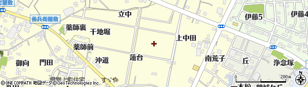 愛知県西尾市上町（上中田西）周辺の地図