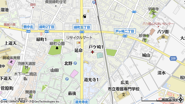 〒445-0075 愛知県西尾市戸ケ崎の地図