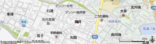 愛知県幸田町（額田郡）菱池（細井）周辺の地図