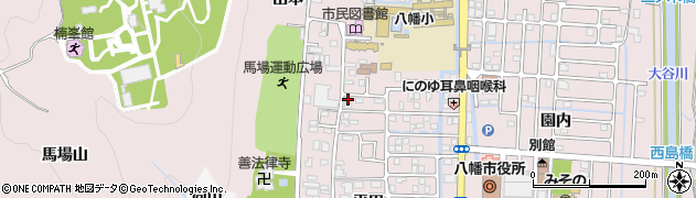 京都府八幡市八幡今田27周辺の地図