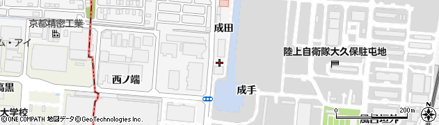 京都府宇治市大久保町成手周辺の地図