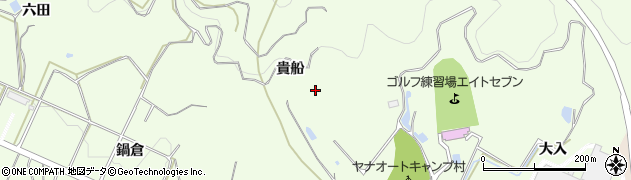 愛知県新城市一鍬田貴船周辺の地図