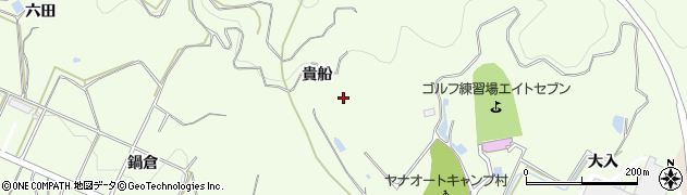 愛知県新城市一鍬田（貴船）周辺の地図
