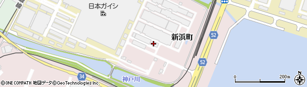 愛知県半田市新浜町周辺の地図