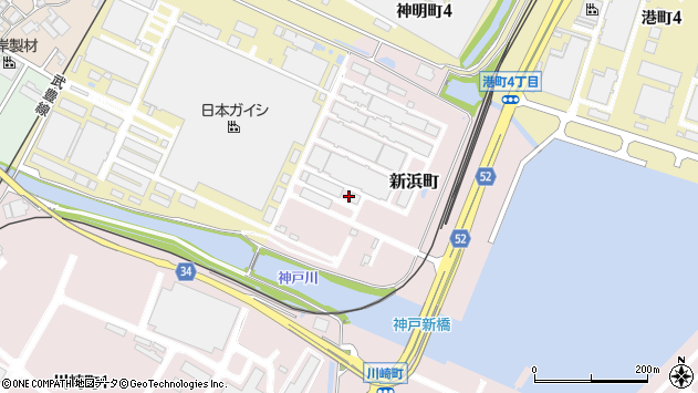 〒475-0824 愛知県半田市新浜町の地図