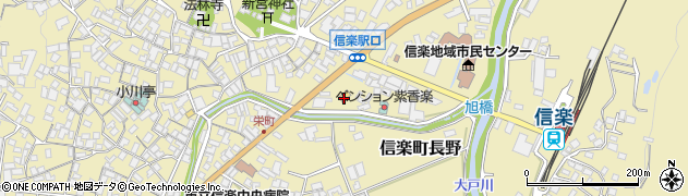 滋賀県甲賀市信楽町長野1183周辺の地図