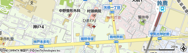 三重県鈴鹿市神戸3丁目周辺の地図